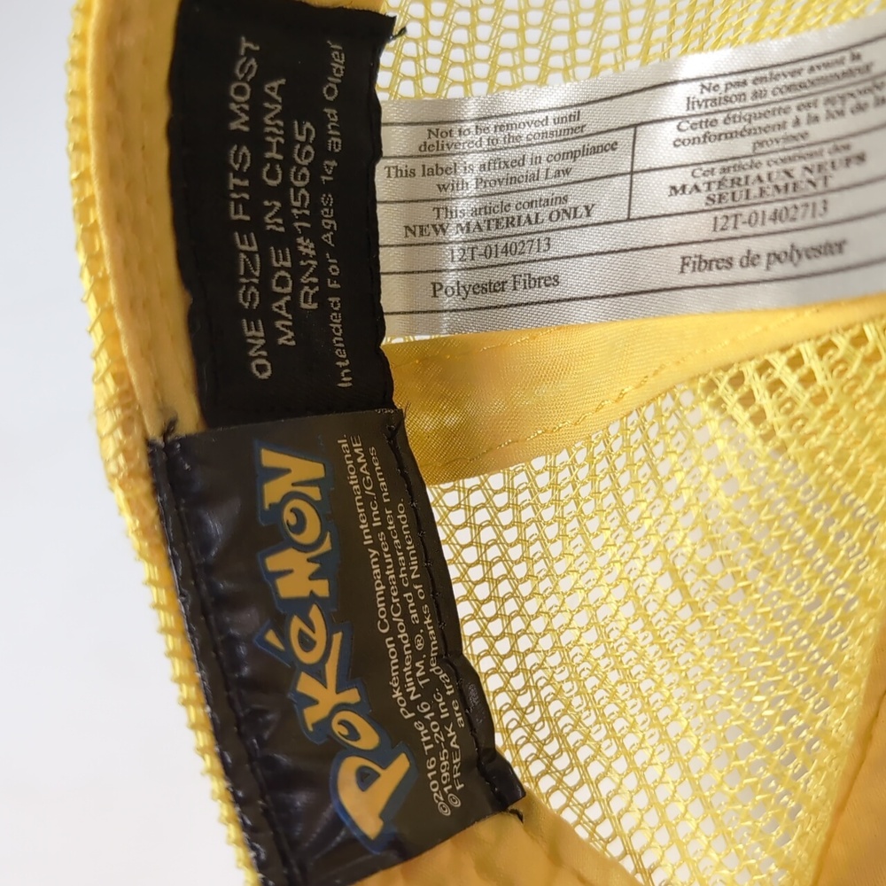 Bioworld Yellow Pikachu Snapback Hat - Picture 8 of 8
